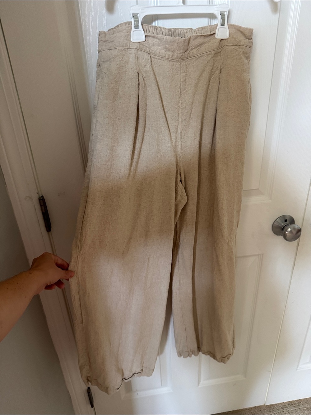 Madewell Sandstone Wide-Leg Linen Blend Chinos